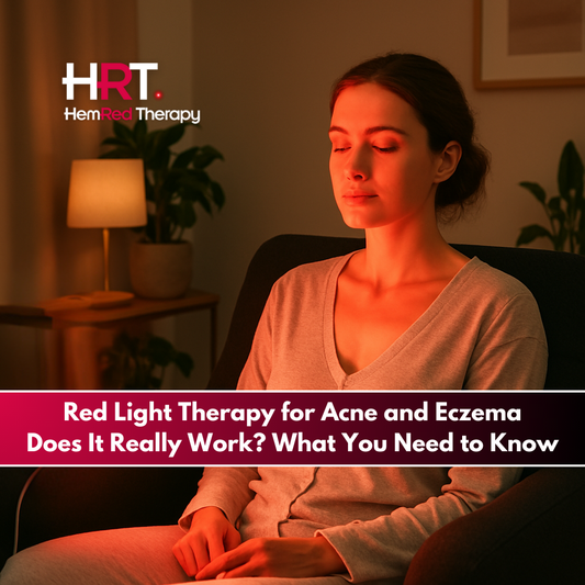 Red light therapy for acne-prone and eczema-prone skin