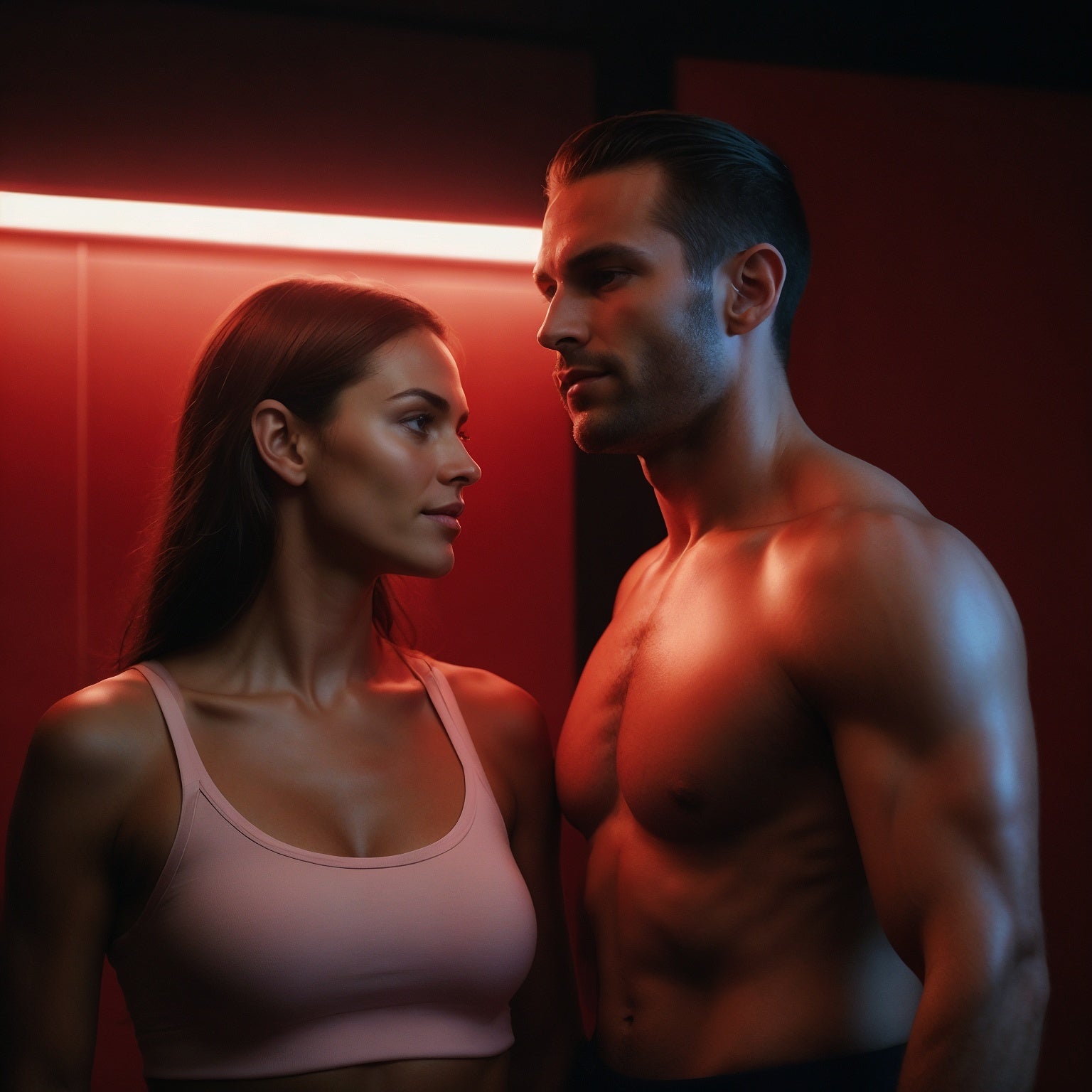 Athletes using red light therapy recovery routine